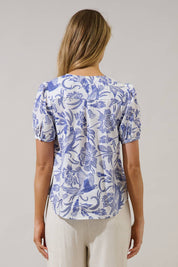 Blue Hiller Button Down Top