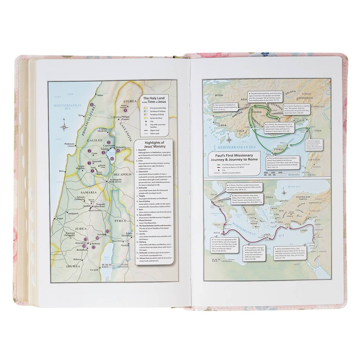 KJV Pink Bible Floral Print