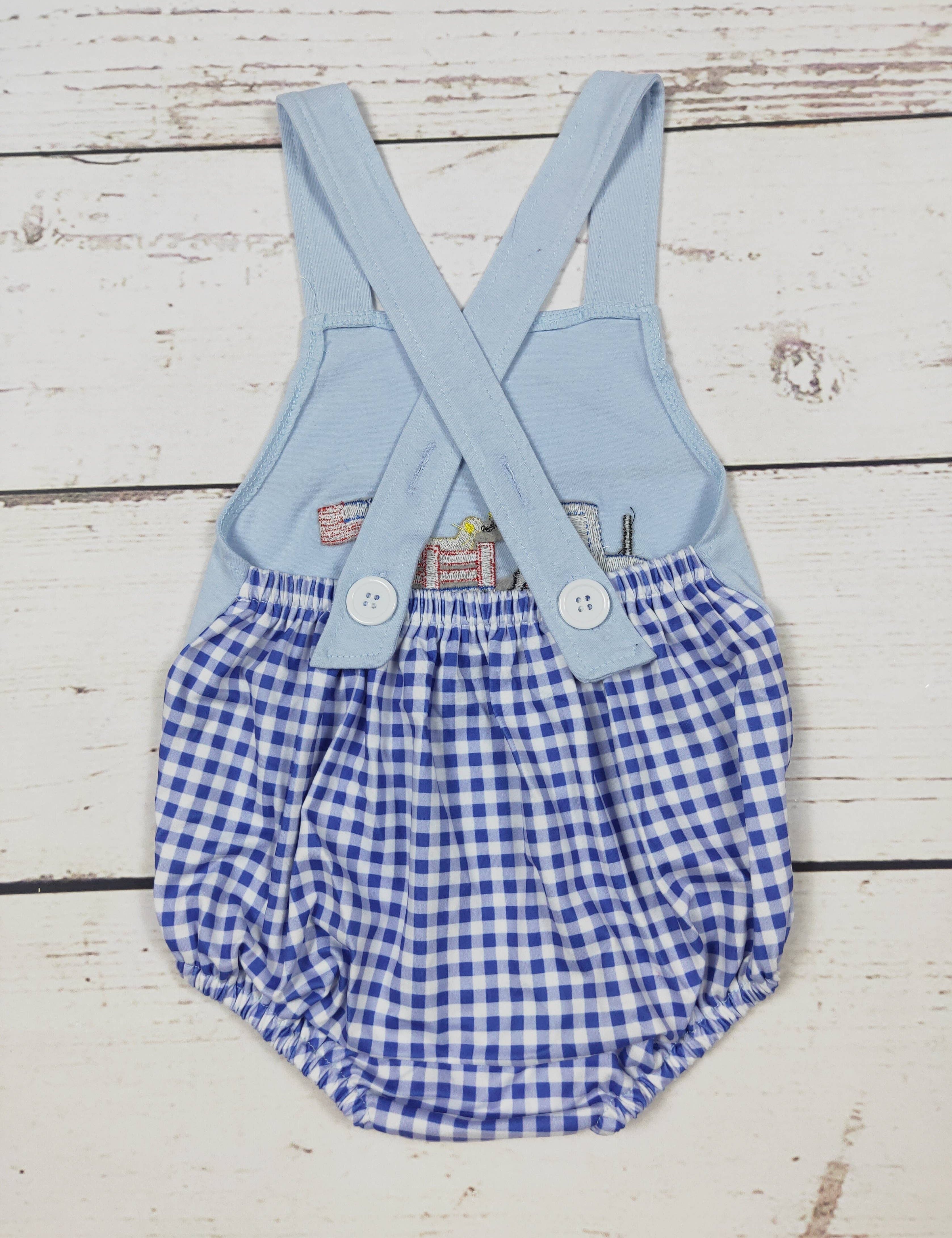 Baby Truck 4th of July Bubble showing sleeveless