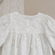 White Embroidered Baby Dress & Romper