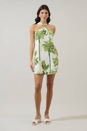Palmet Tropical Amory Halter Mini Dress