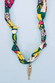 Fish Handcrafted Scarf Interchangeable Charm Necklace