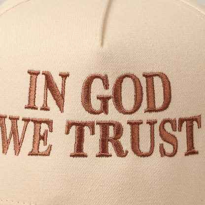 In God We Trust Embroidered Two-Tone Canvas Cap