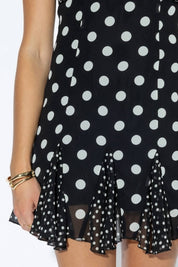 Black Polka Dot Mini Dress