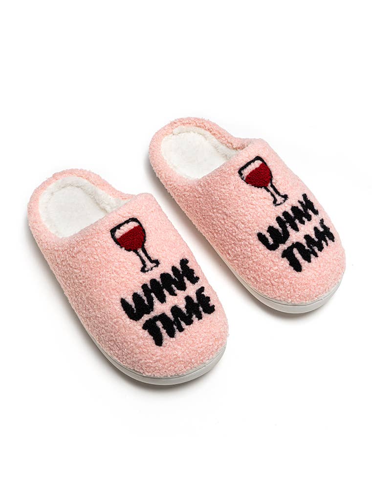 Wine Time Slippers: MIXED 2-S/M AND 2-M/L