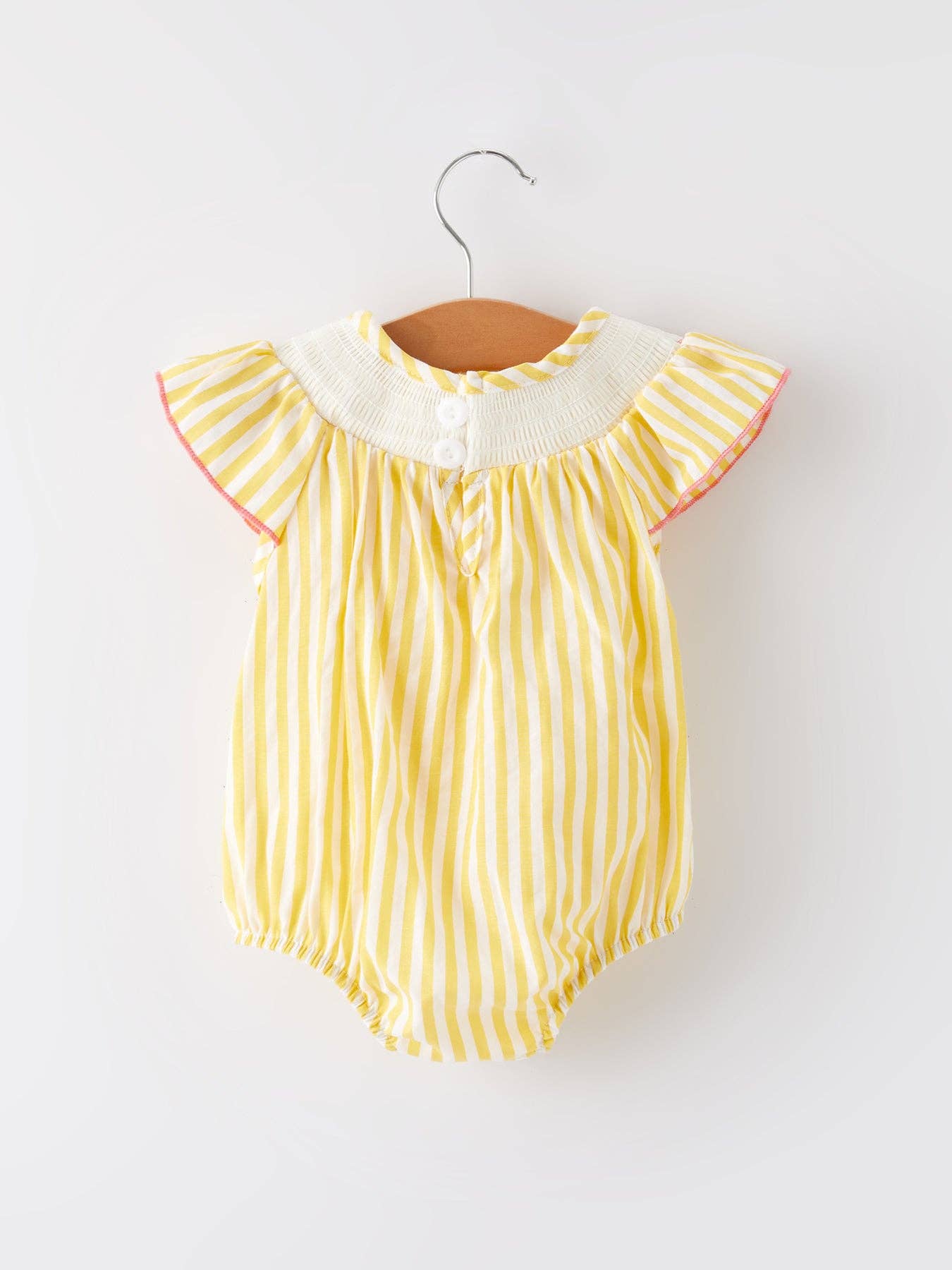 Chick Floral Smocking Girls Romper