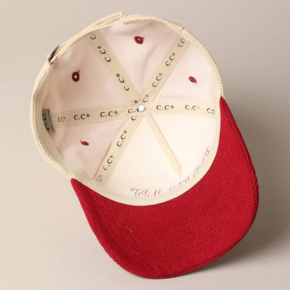 DARLIN' Corduroy Trucker Baseball Cap