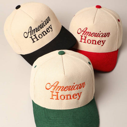 American Honey Corduroy Trucker Baseball Cap