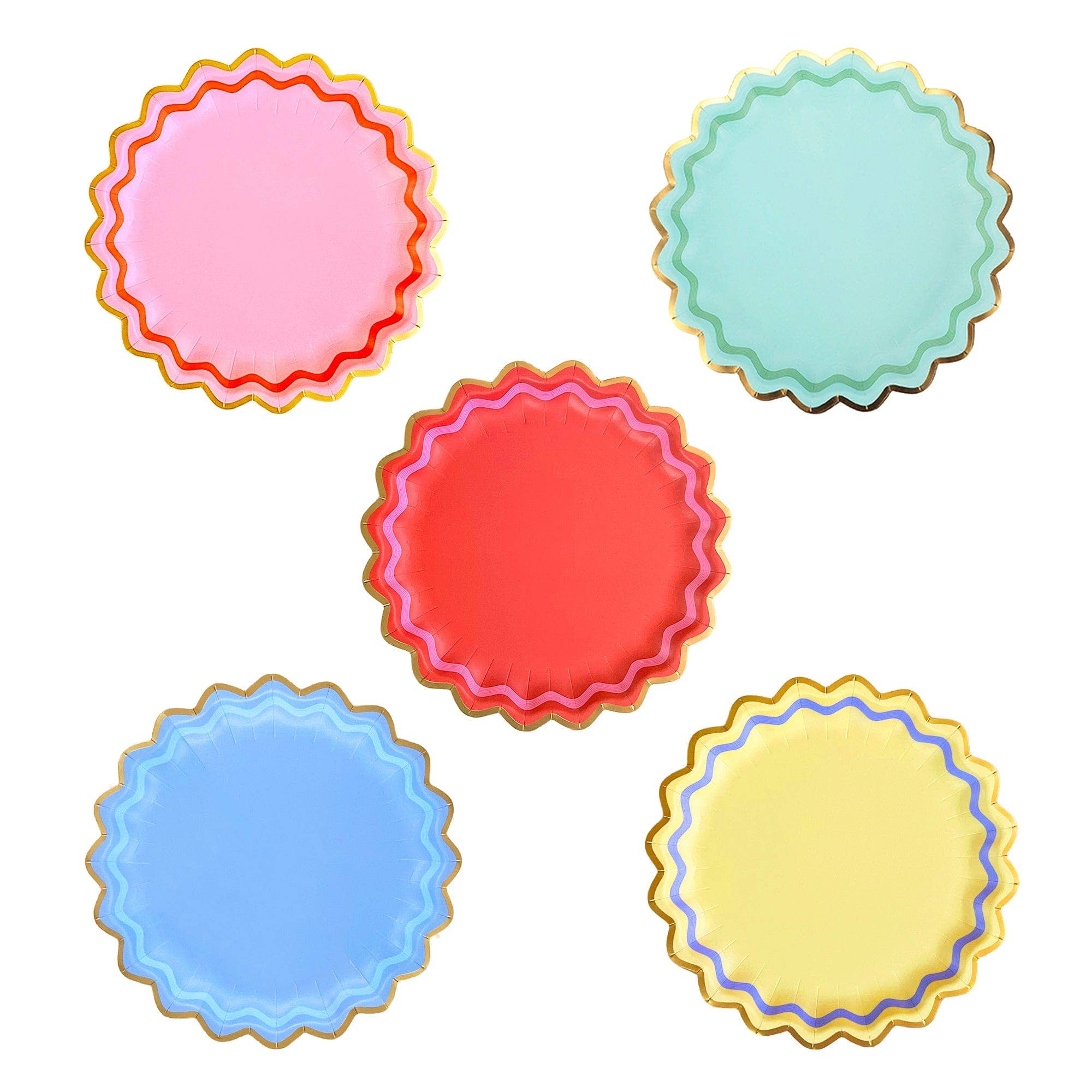 Rainbow Ric Rac Assorted Dinner Plates (10 ct) — view 14