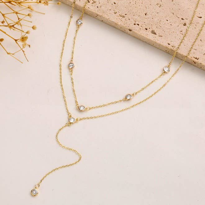 18K Stainless Steel Y Necklace