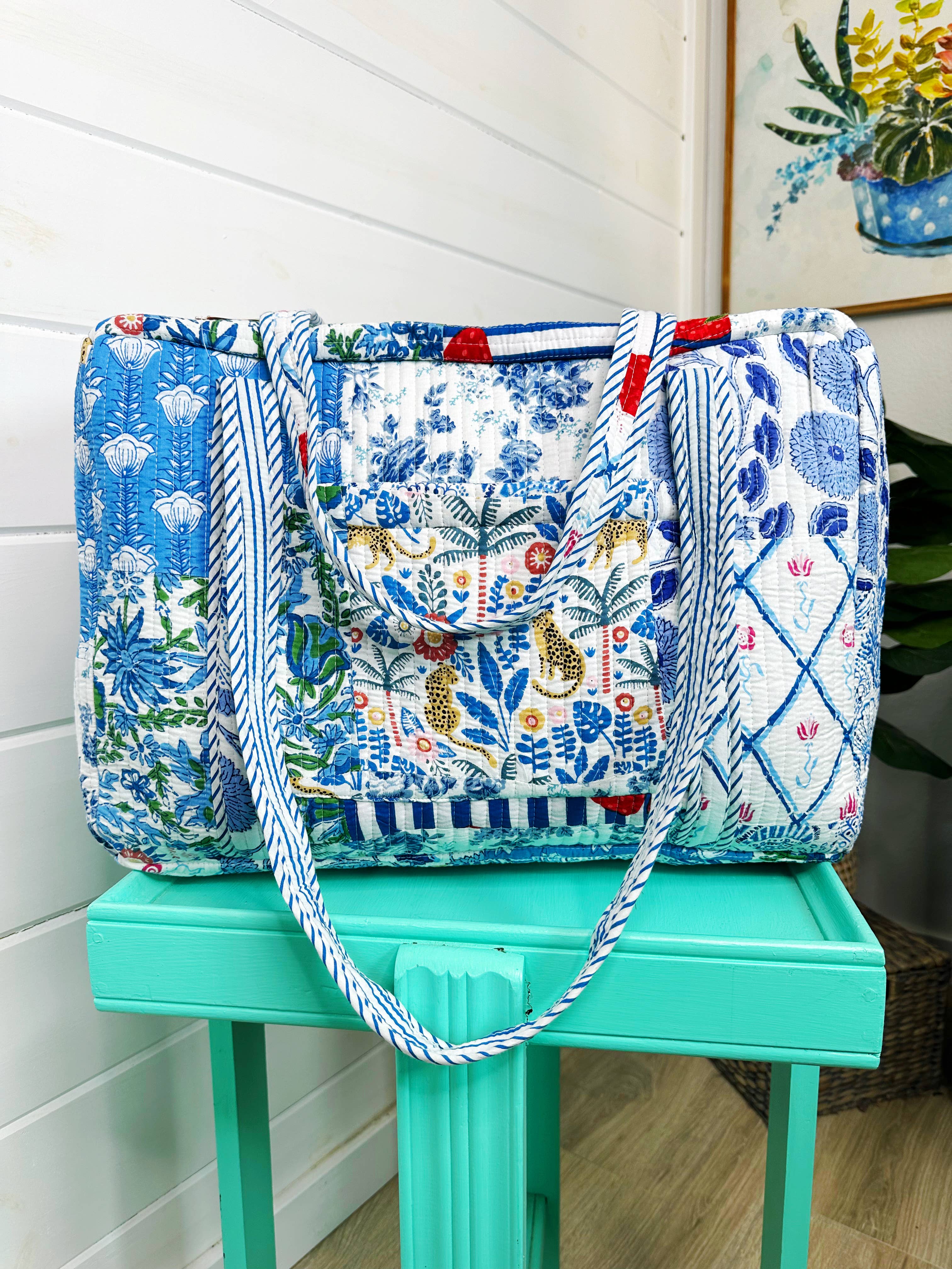 Patchwork Quilted Duffel Weekender