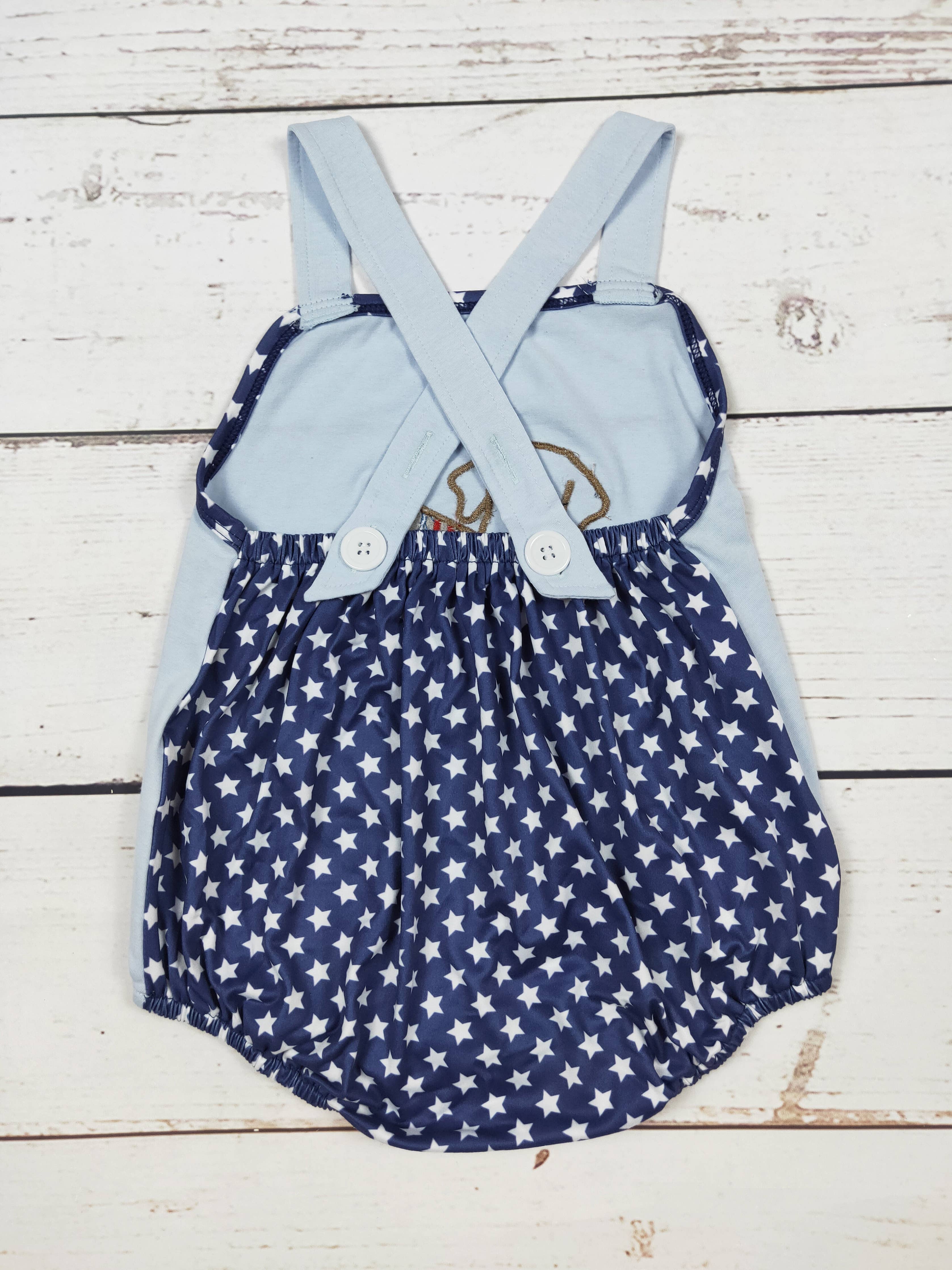 Baby Boy Dog Patriotic Bubble