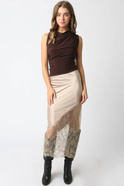 Brown Sleeveless Top