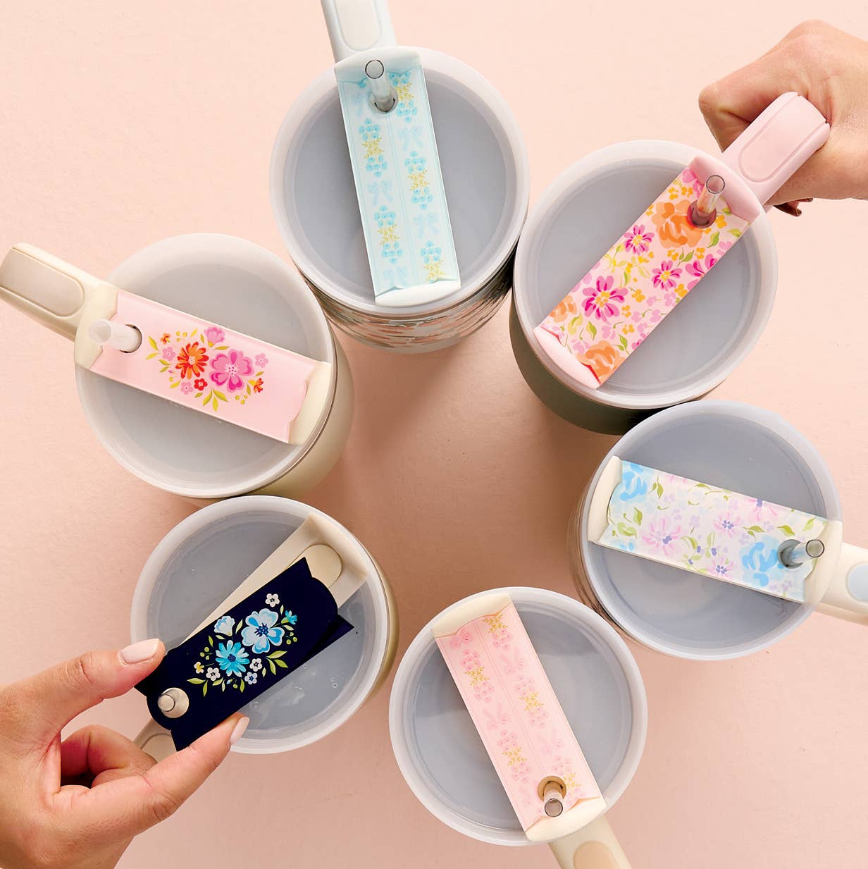 Pink Bow Tumbler Lid Tag