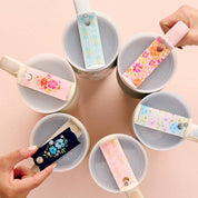 Pink Bow Tumbler Lid Tag