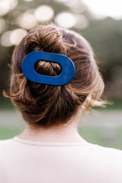Flat Round Hair Clip | Large | Midnight Rain showing lightweight, durable, and nearly unbreakable