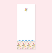 Watercolor Floral Ric Rac List Notepad