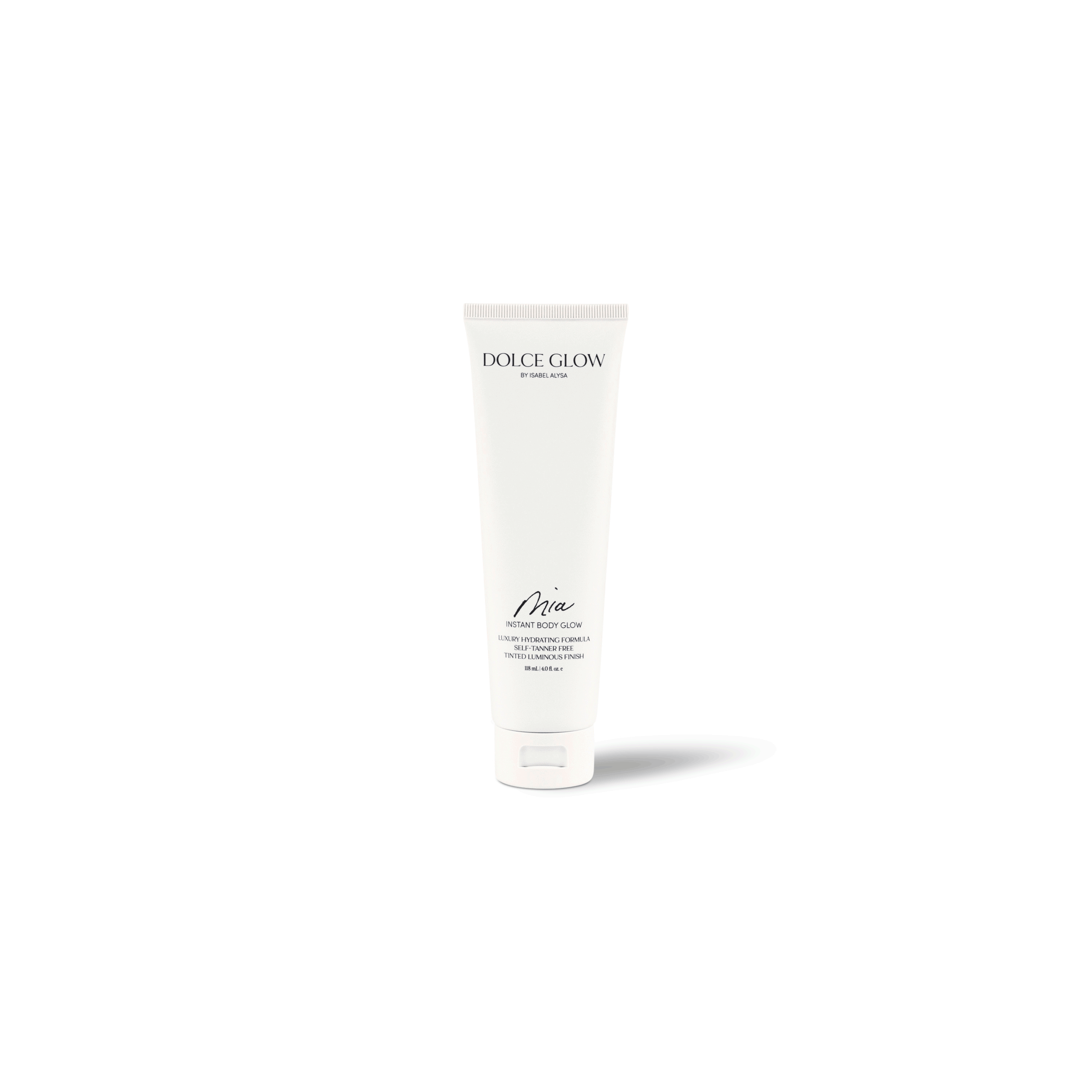 Mia Instant Body Glow showing instant tinted body glow with a luminous finish