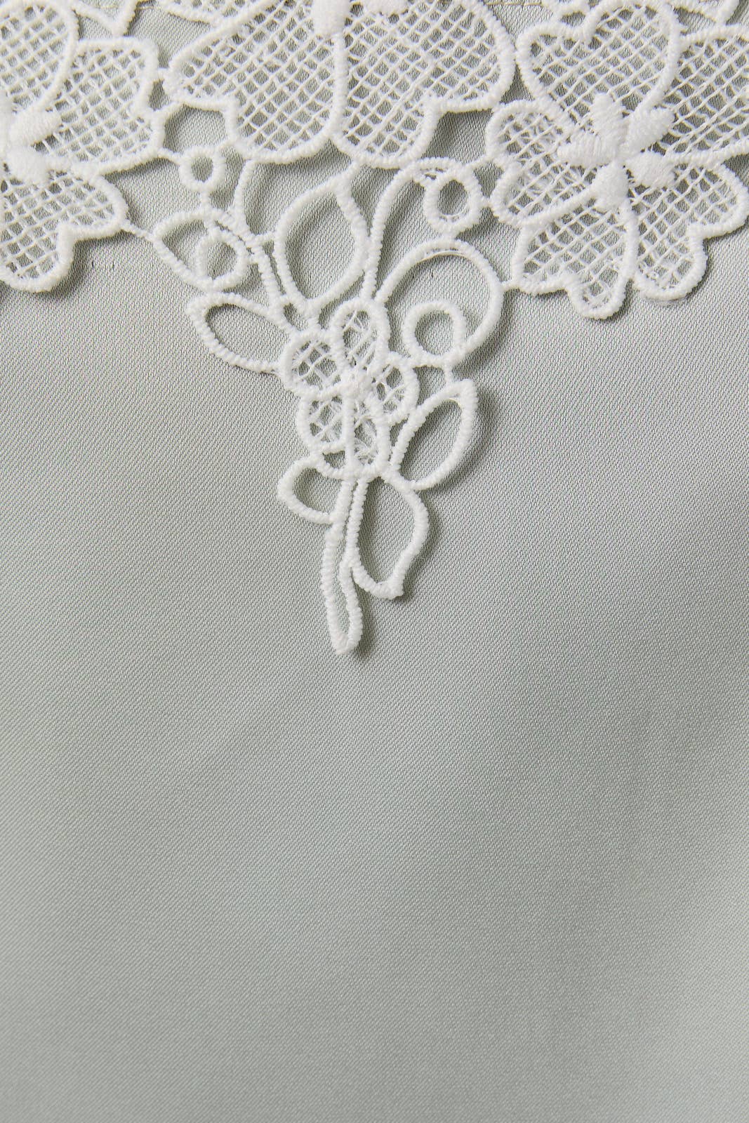 Mint Lace Satin Crop Top