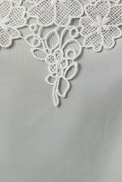 Mint Lace Satin Crop Top