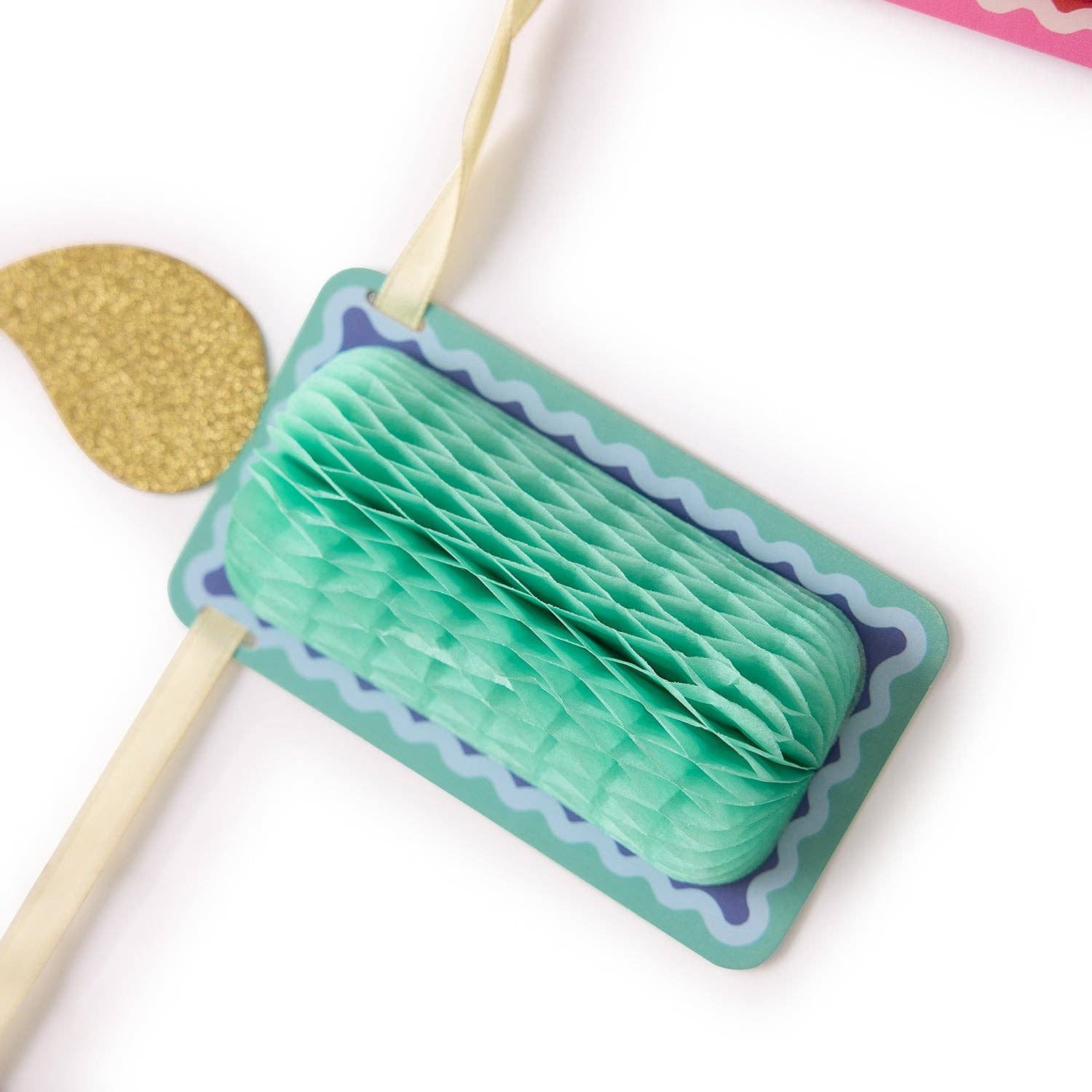 Honeycomb Birthday Candle Banner — view 6