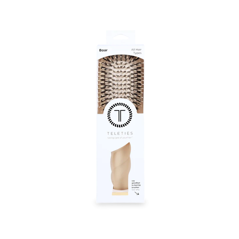 Boar Bristle Hair Brush - Tan