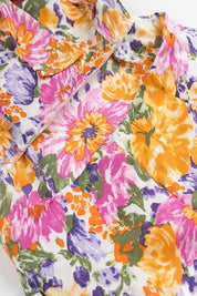 Floral Print Square Neck Mini Dress