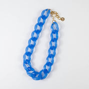 Blue Frost Acrylic Chain Link Necklace