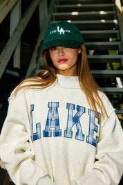 Lake & Mountain Mock-Neck Sweatshirt