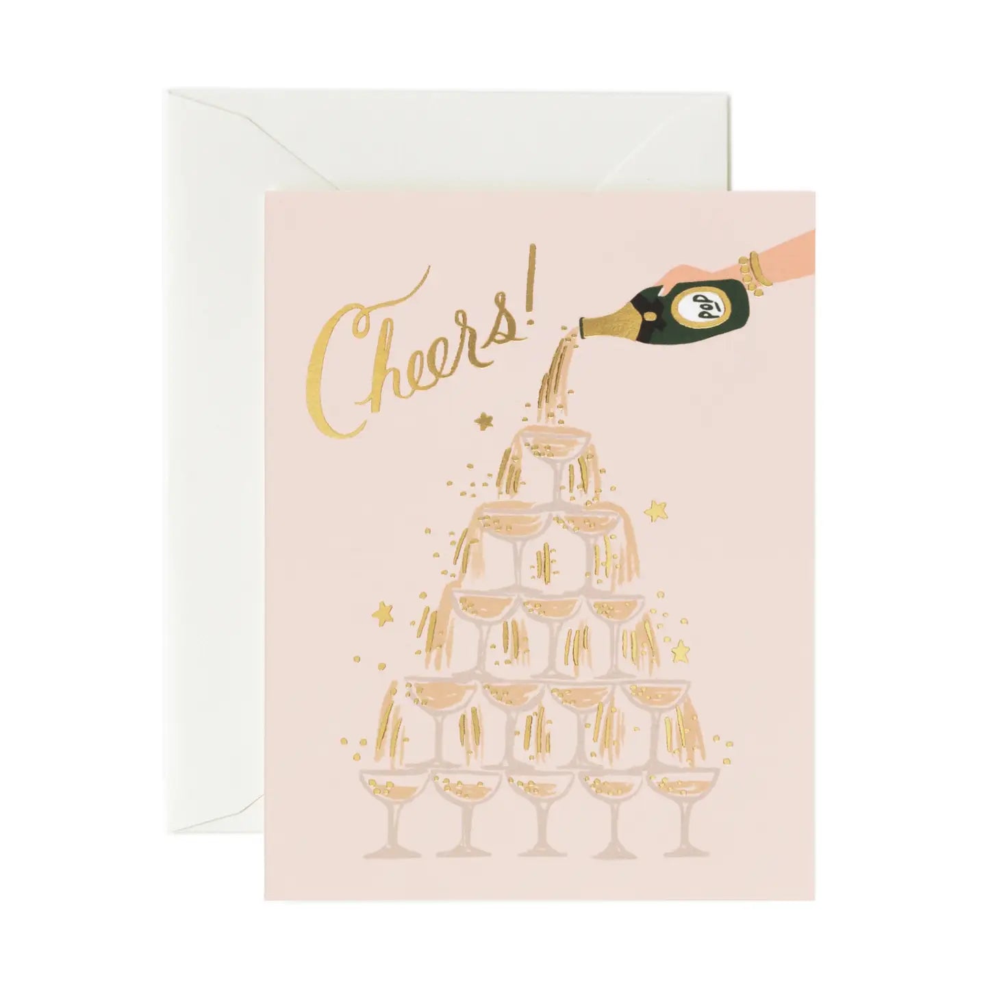 Champagne Tower Cheers Card