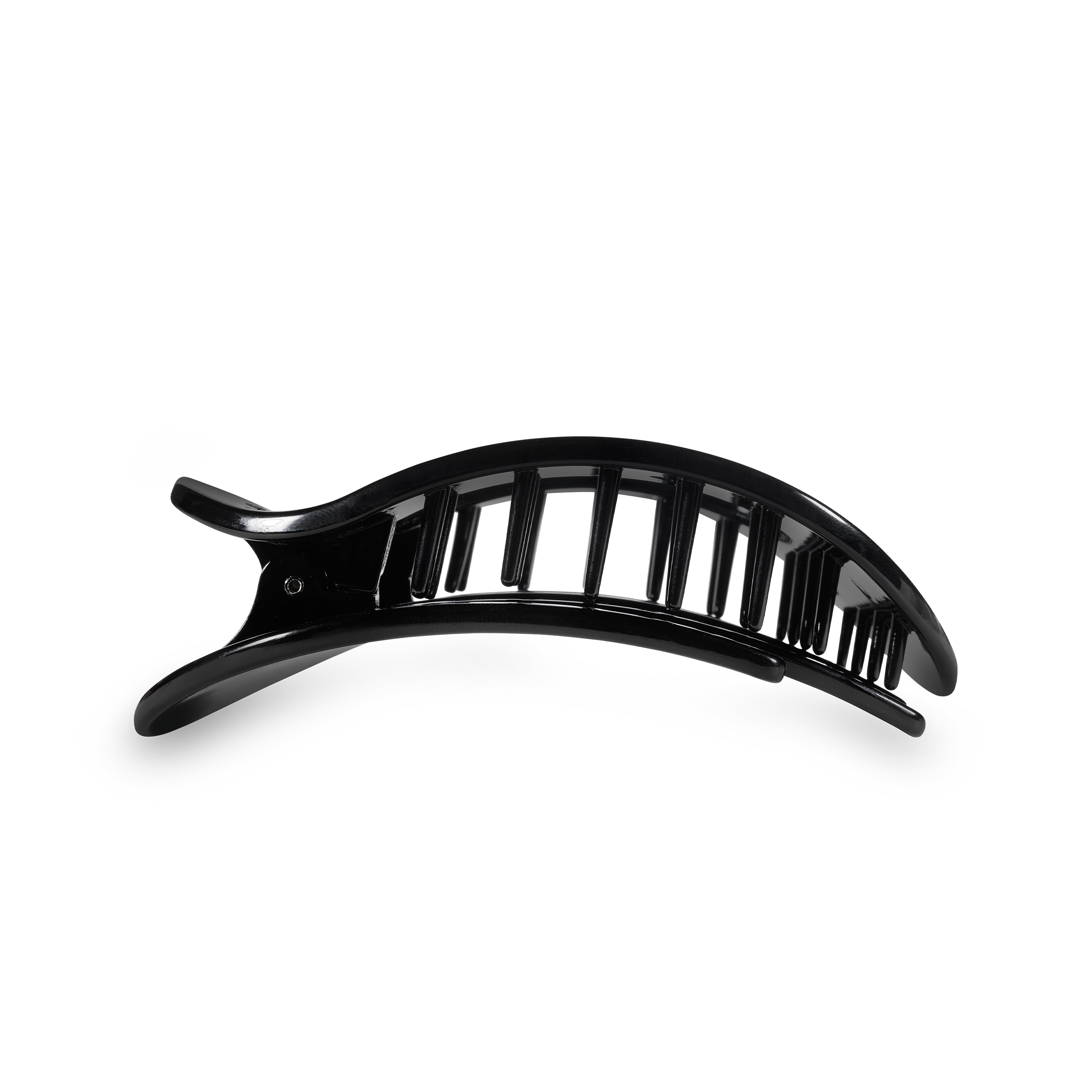Jet Black Med. Round Flat Hair Clip