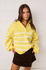 Yellow & White Stripe Pullover