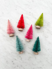Set of 6 Colorful Bottle Brush Trees at Ninety Nine Boutique, view 3
