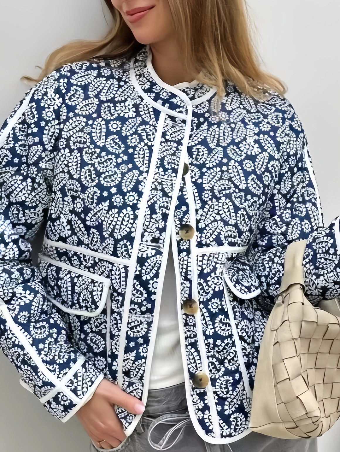 Blue Vintage Quilted Jacket