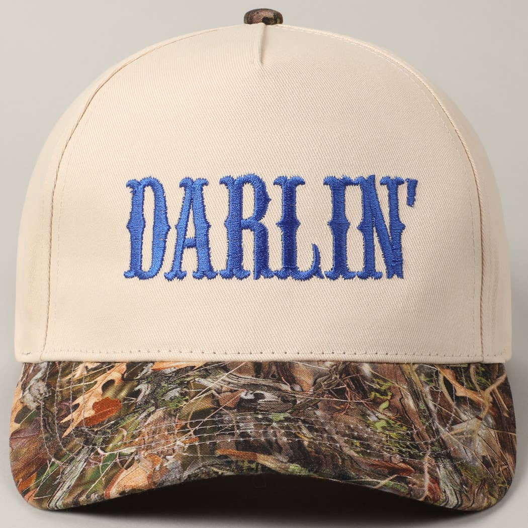 Camo DARLIN' Embroidery Trucker Hat