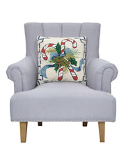 Chinoiserie Candy Cane Hook Pillow