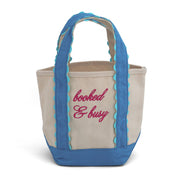 Blue Booked & Busy Mini Boat Tote at Ninety Nine Boutique