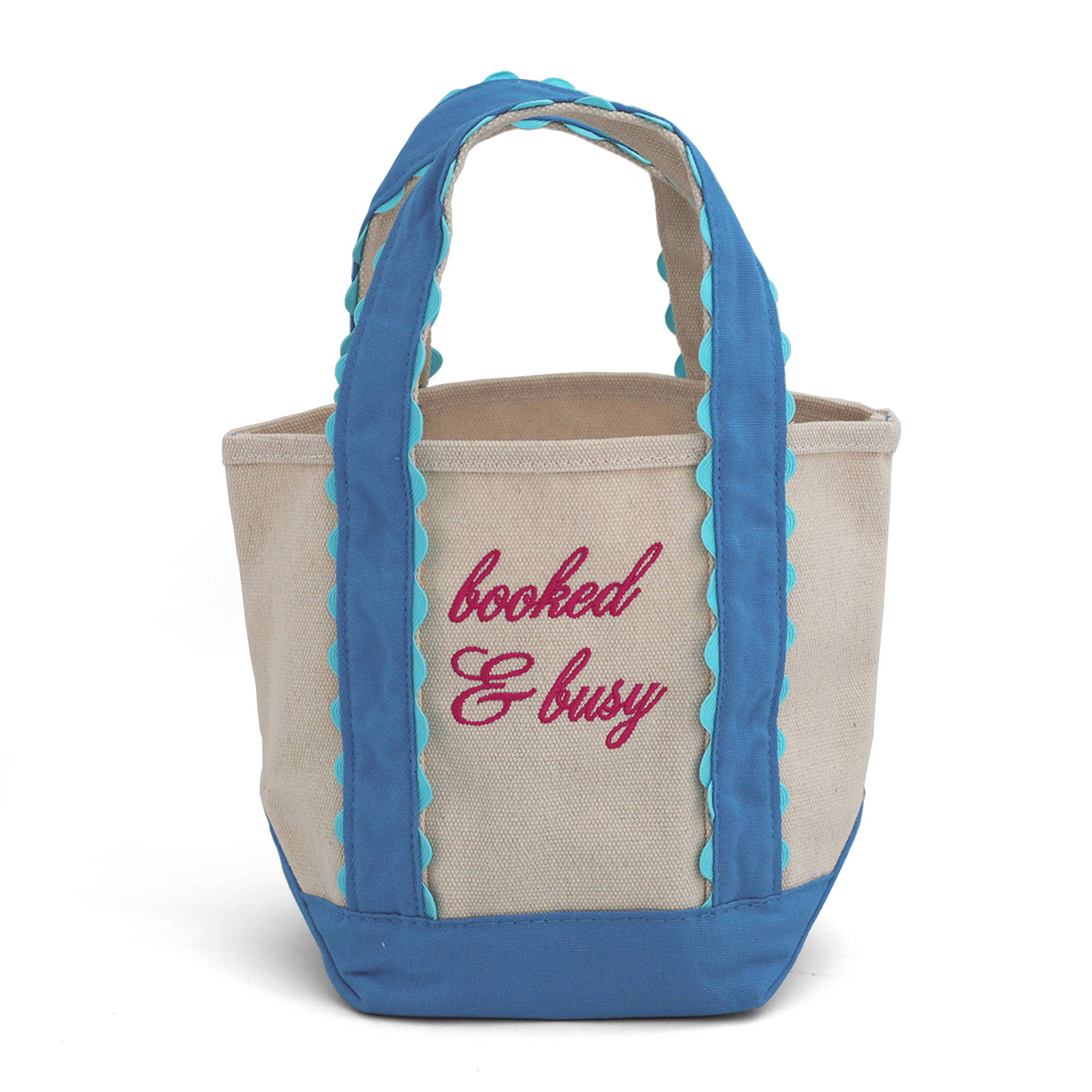 Blue Booked & Busy Mini Boat Tote at Ninety Nine Boutique