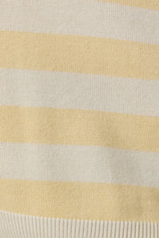 Yellow Striped Sweater Top