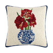 Chinoiserie Amaryllis Hook Pillow