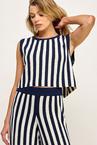 Blue Plaid Side Bow Pants