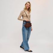 Brown Selena Suede Crossbody