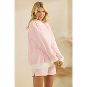 Pink Striped Mockneck