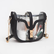 Clear Transparent Saddle Bag
: Black