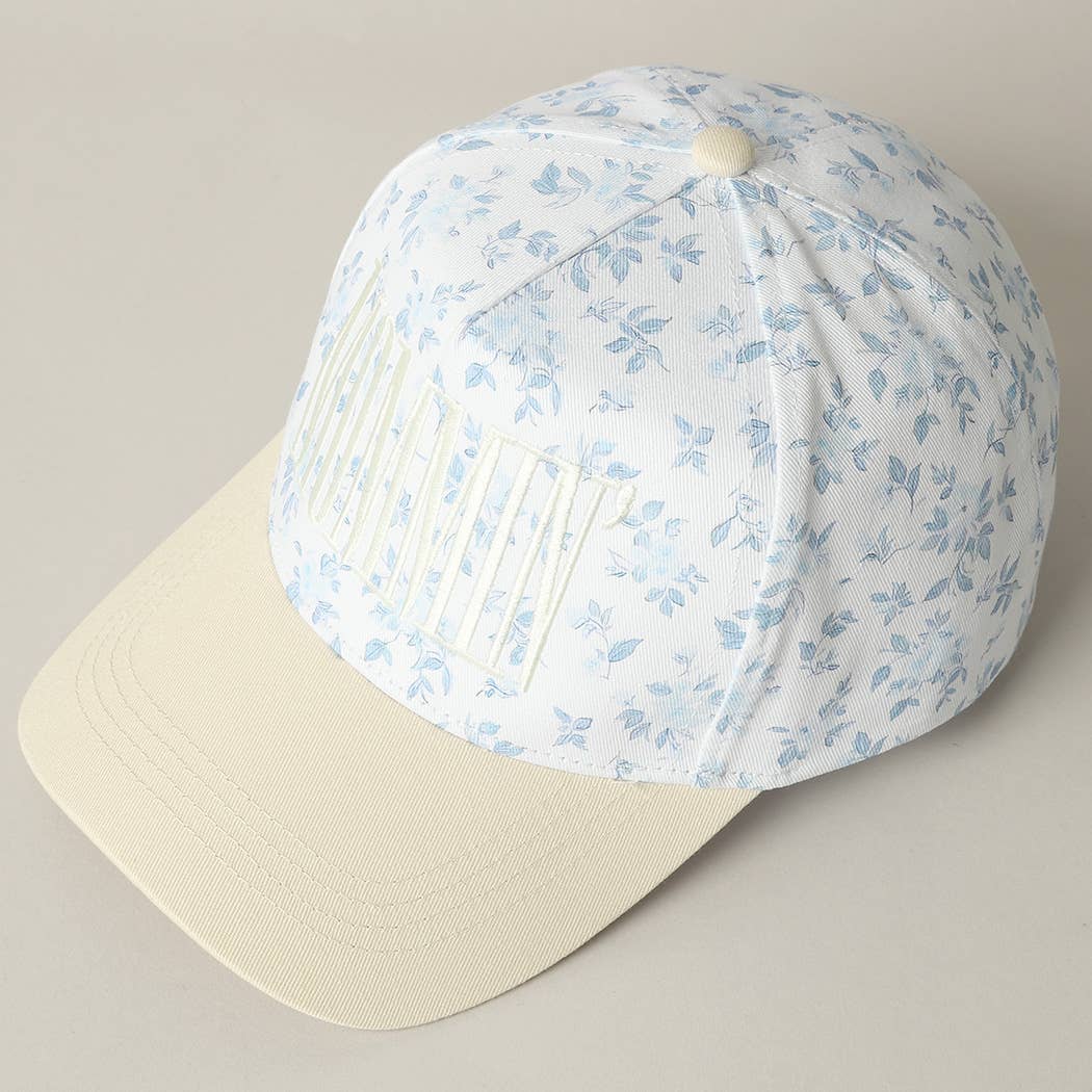 Blue Floral MOMMIN' Embroidered Trucker Hat