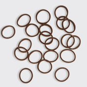 Recycled Fabric Seamless Hair Elastics 20pc Set - Chocolate
