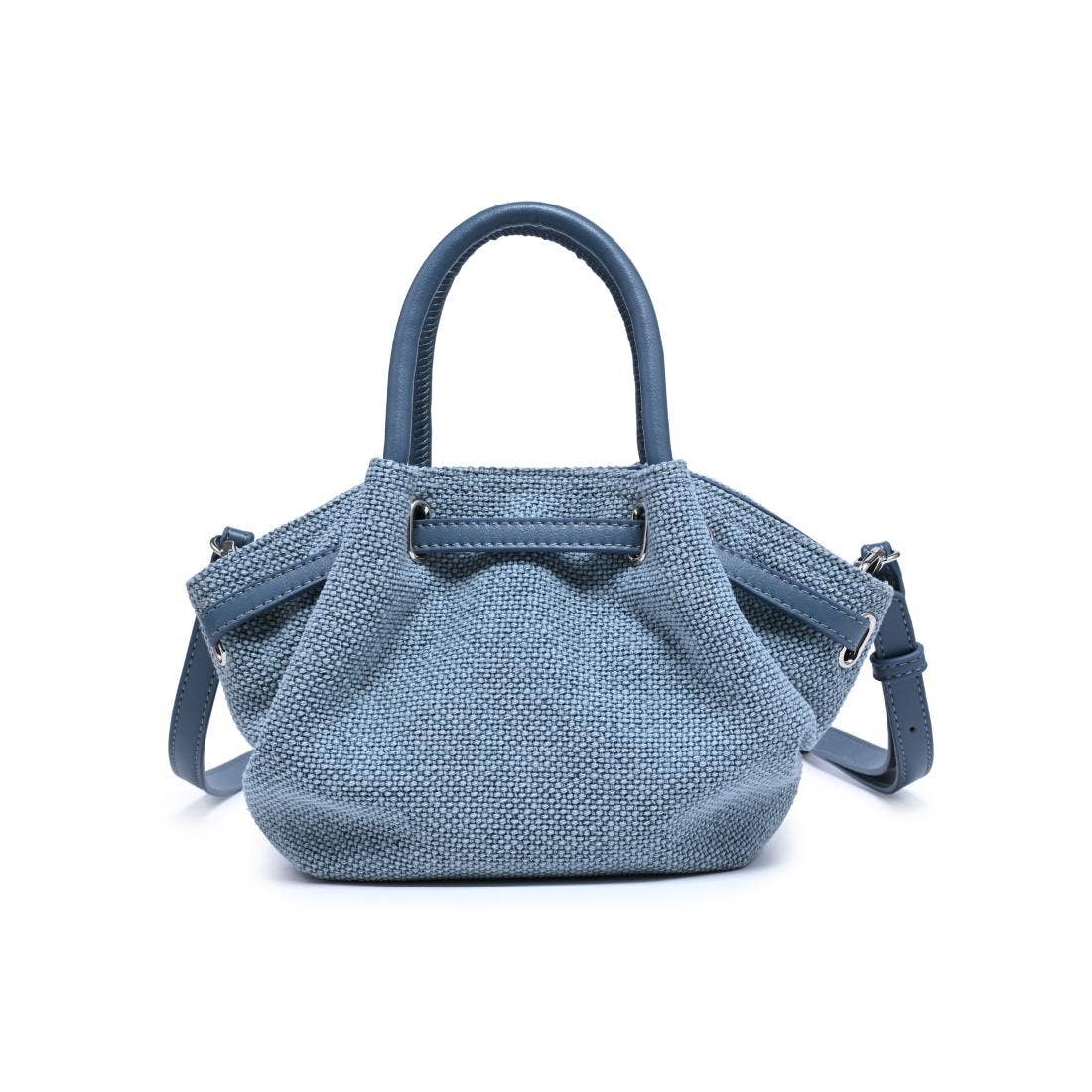 Blue Denim Cinched Crossbody Bag