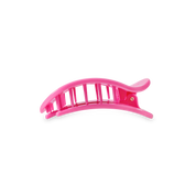 Flat Round Hair Clip | Small | Paradise Pink showing bendable teeth for a secure yet gentle hold