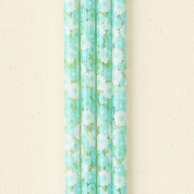 Aqua Floral Tumbler Straw Set