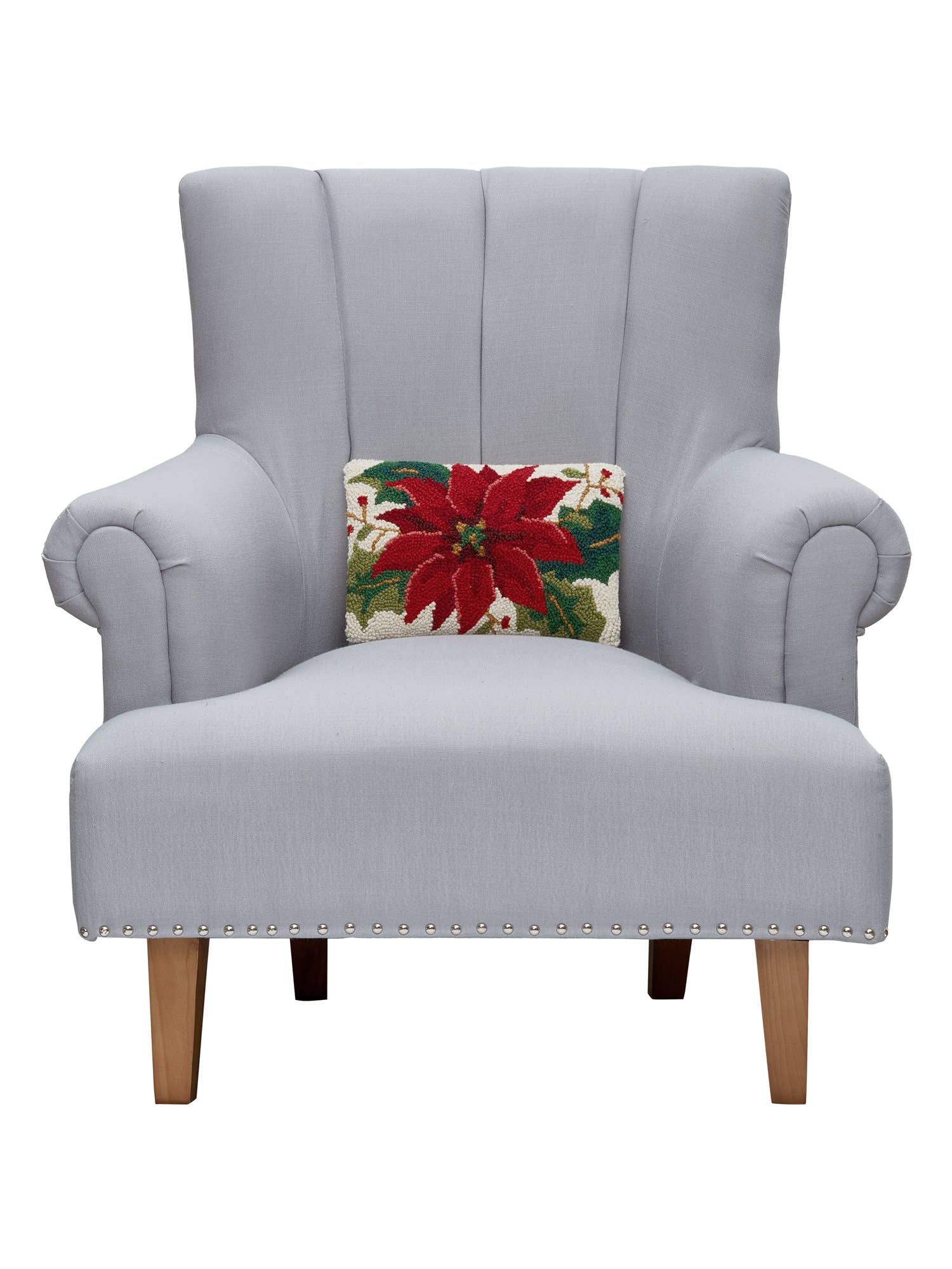 Christmas Poinsettia Hook Pillow